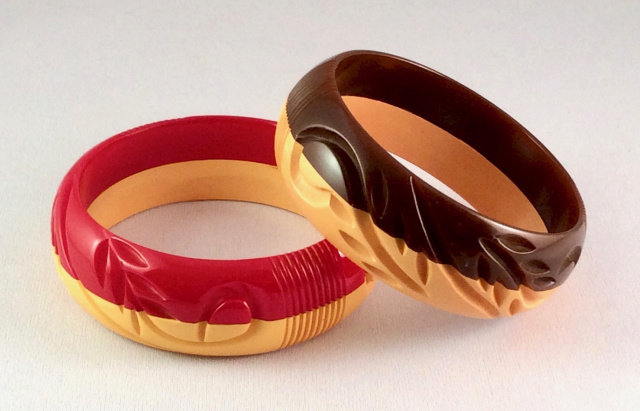 BB351 two tone laminate bakelite bangles